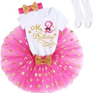 Second birthday tutu and bodysuit birthday outfit
